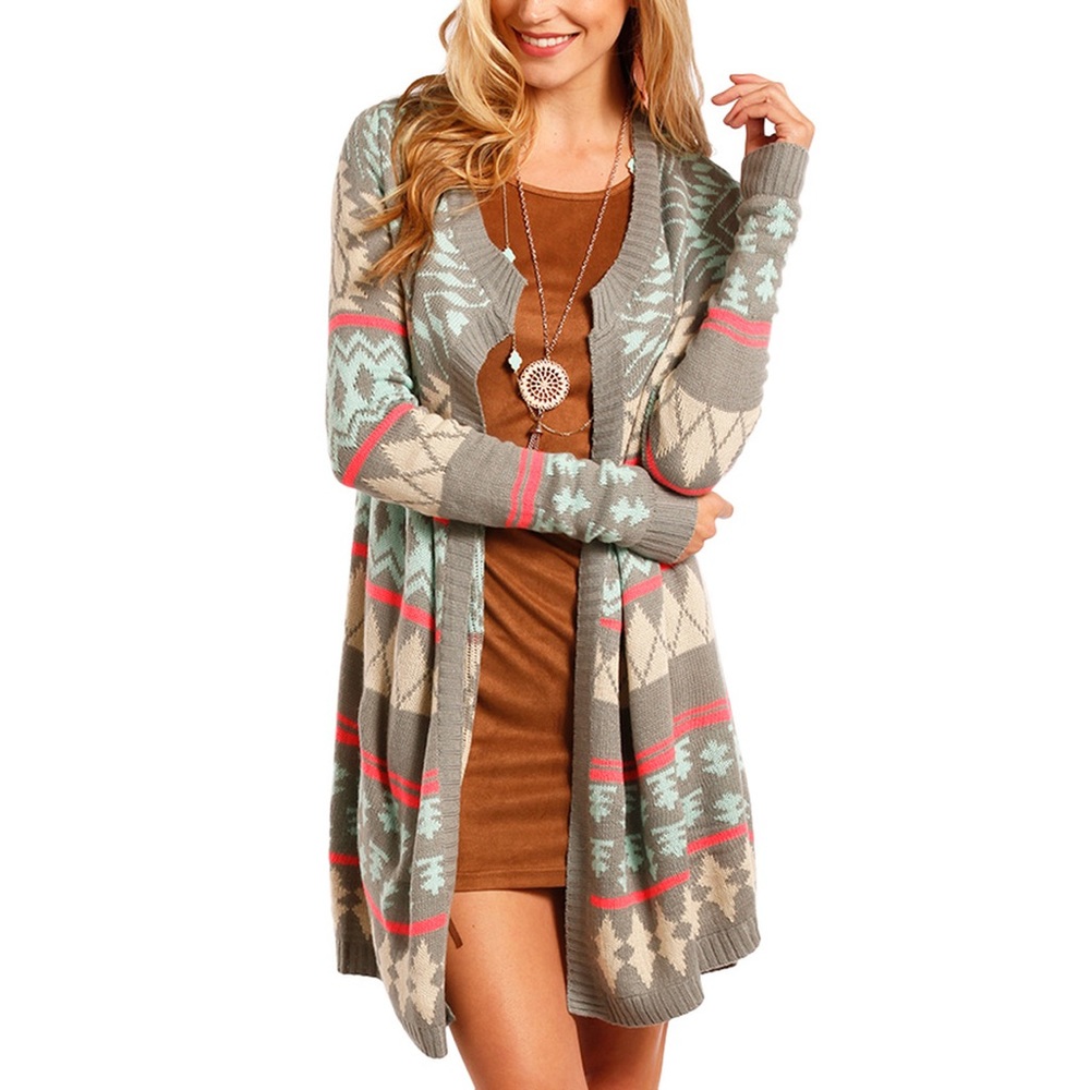 NWT rock and Roll Cowgirl Aztec Cardigan M